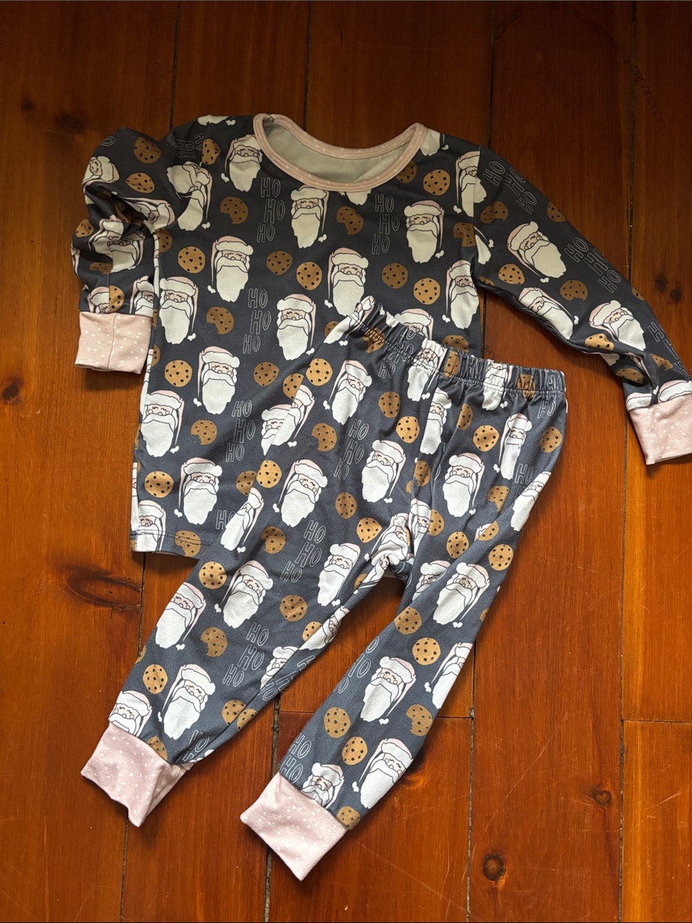 Khloe Jean pink Santa cookies